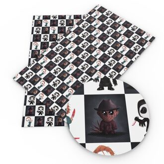 Halloween Horror Schedel Serie 20*33Cm Faux Synthetisch Leer Lakens Voor Hair Bows Oorbellen Home Decor Diy ambachten Vinyl 1093039001