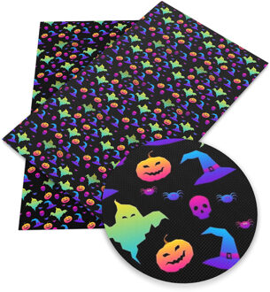 Halloween Horror Schedel Serie 20*33Cm Faux Synthetisch Leer Lakens Voor Hair Bows Oorbellen Home Decor Diy ambachten Vinyl 1093069001