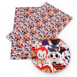 Halloween Horror Schedel Serie 20*33Cm Faux Synthetisch Leer Lakens Voor Hair Bows Oorbellen Home Decor Diy ambachten Vinyl 1104495001