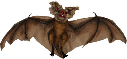 Halloween/horror thema hang decoratie vleermuis - enge/griezelige dieren - 60 cm
