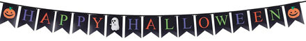 Halloween/horror thema vlaggenlijn - karton - 300 cm - vlaggetjes versiering