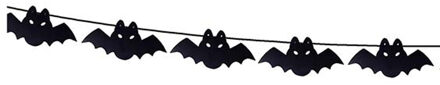 Halloween/horror thema vlaggenlijn/slinger - vleermuis - papier - 300 cm