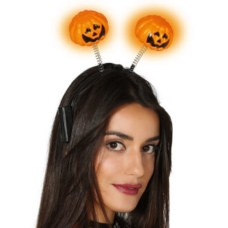 Halloween/horror verkleed diadeem/tiara - met pompoenen - kunststof - dames/meisjes Oranje
