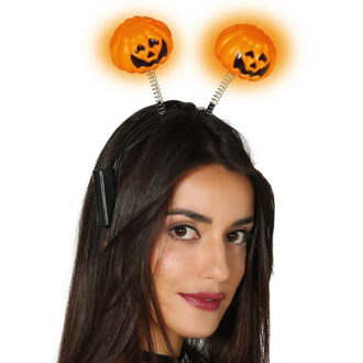 Halloween/horror verkleed diadeem/tiara - met pompoenen - kunststof - dames/meisjes - Verkleedhoofddeksels Oranje