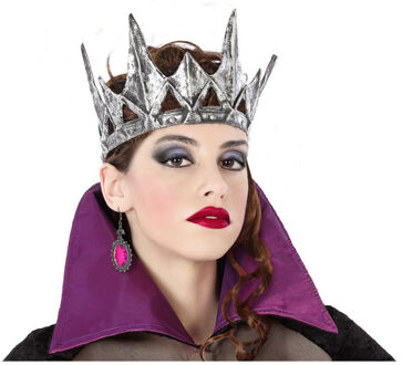 Halloween/horror verkleed kroon - dark queen/princess - kunststof - dames/meisjes