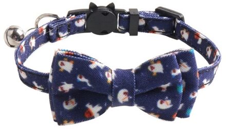 Halloween Kat Kraag Met Bell Breakaway Vlinderdas Pompoen Veiligheid Gesp Halsbanden Voor Kitten Puppy Pet Accessoires Benodigdheden blauw