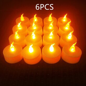 Halloween Kerst Battery Operated Led Tea Lights Kaarsen Vlamloze Flickering Wieden Decor