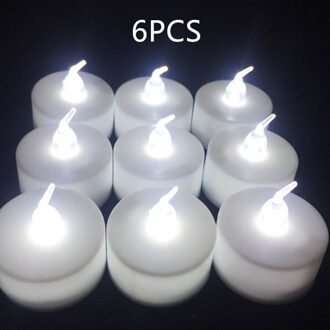 Halloween Kerst Battery Operated Led Tea Lights Kaarsen Vlamloze Flickering Wieden Decor