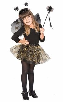 Halloween kostuum Heksenset zwarte spin voor meisjes