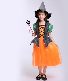 Halloween Kostuum Trend Kinderen Kostuums Jurk Bal Partij Pompoen Heks Prestaties Kleding Leuke Meisje Kleding 150cm