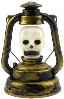 Halloween Lantaarn Nachtlampje Pompoen Schedel Vorm Lamp Halloween Draagbare Kerosine Lamp Pompoen Heks Schedel Lantaarn Met Voice Q