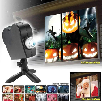 Halloween Laser Projector Family Outdoor Holiday Party Projection Lamp Mini Window Home Theater DJ Stage Lamp