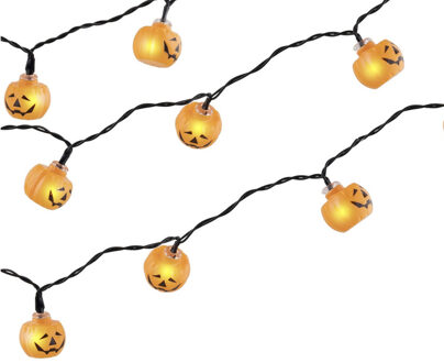 Halloween LED lichtsnoer pompoen - 165 cm - batterijen - voor binnen