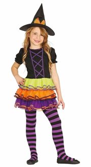 Halloween - Luxe heksen kostuum / outfit Brujita voor meisjes 5-6 jaar (110-116)