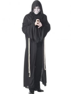 Halloween Magere Hein kostuum heren 52-54 (L) - Carnavalskostuums Zwart