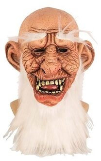 Halloween masker - oude dwerg - latex - voor volwassenen - horror maskers - verkleedmasker Beige