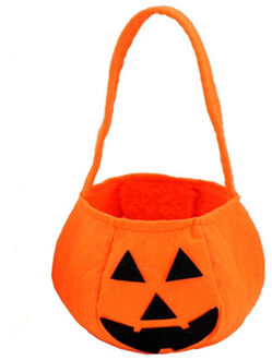 Halloween Non-woven Opvouwbare Opbergtas Pompoen Lantaarn Zak Snoep Cadeau Mand Behandelen Feestelijke Decoratie Opbergtas
