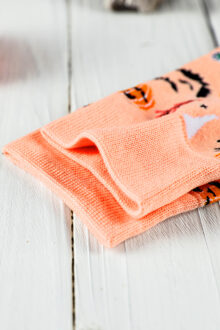 Halloween Pompoen Sokken Perzik