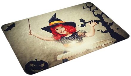Halloween Pompoen Tapijt Badkamer Keuken Anti-Slip Floor Mat Vloermat Keuken Mat Welkom Matten voor Voordeur Floor anti-Slip wit