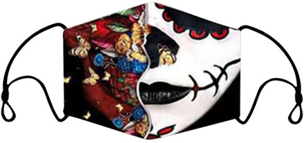 Halloween Printed Adult Mask Washable Protective Face Mask Reusable Mouth Mask Cotton Breathable Mouth Cover mascarillas