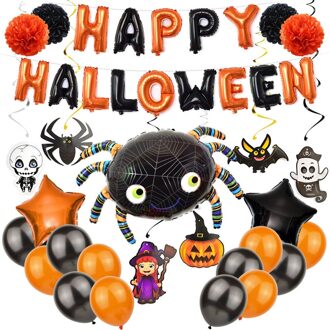 Halloween Product Letters Aluminium Film Ballon Pakket Decoratie Feestartikelen Aluminiumfolie Spider Pompoen Zwarte Ballon
