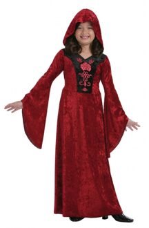 Halloween - Rode Meisjes Vampieren Jurk Halloween Kostuum Verkleed Kleding 140 - 8-10 Jr - Carnavalsjurken