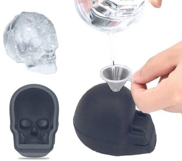 Halloween Schedel Vormige 3D Skull Head Ice Cube Mold Whisky Wijn Ice Cube Tray Maker Chocolade Mould Bar Keuken Party levert Ho