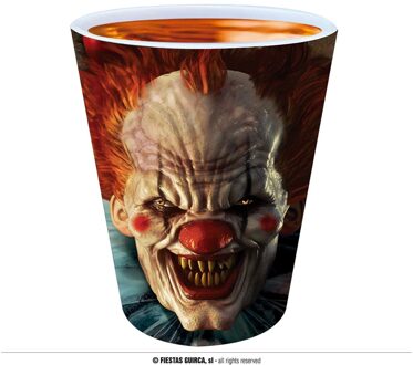 Halloween shotglazen - 3x - horror clown -5 x 6 cm - Shotglaasjes Multikleur