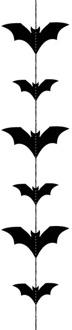 Halloween Slinger Vleermuizen 1,5m Zwart