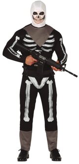 Halloween soldaat geraamte verkleed kostuum voor heren