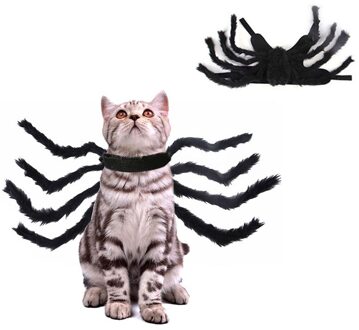 Halloween Spider Kostuum Voor Honden Katten Halloween Spider Huisdier Kostuum Knuffel-Aanbiedingen zwart S