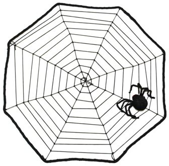 Halloween spinnenweb 40 x 40 cm Zwart