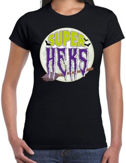 Halloween Super heks verkleed t-shirt zwart voor dames XL