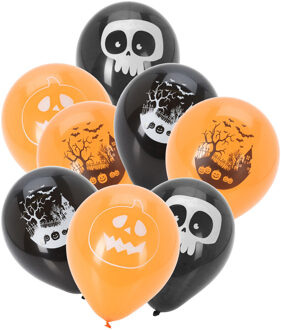 Halloween thema ballonnen - Scary Faces and Haunted House - 20x stuks - versieringen