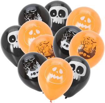 Halloween thema ballonnen - Scary Faces and Haunted House - 40x stuks - versieringen