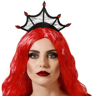 Halloween thema diadeem kroontje - one size - zwart - meisjes/dames - Verkleedhoofddeksels