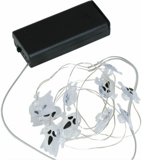 Halloween thema Lichtslinger/lichtsnoer - spoken - 120 cm - horror feestverlichting - 10 lampjes