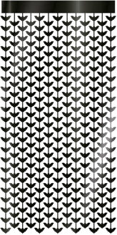 Halloween thema party deurgordijn metallic - vleermuizen - zwart - 100 x 200 cm