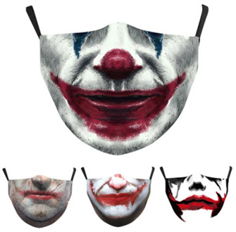Halloween Tricky Joker Anime Cosplay Masks Droplets Dust-proof Protective Cotton Breathable Replaceable Reusable Mask Washable
