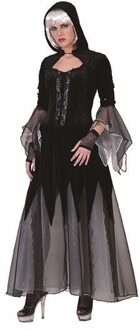 Halloween vampieren verkleedjurk kostuum voor dames - horror outfit - zwart