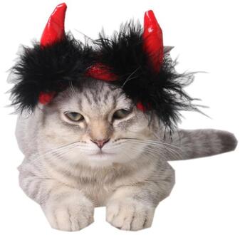 Halloween Vampire Hoed Pet Hoeden Grappige Duivel Hoorn Haar Accessoires Caps Voor Pet Kat Hond Party Cosplay Decor