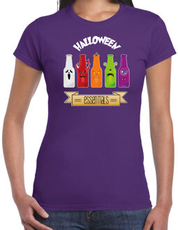 Halloween verkleed t-shirt dames - bier monster - paars - themafeest outfit M