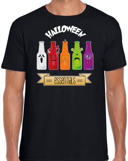 Halloween verkleed t-shirt heren - bier monster - zwart - themafeest outfit 2XL