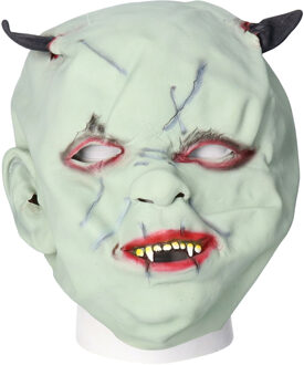 Halloween verkleedmasker - Latex horror masker baby duivel - volwassenen Multi