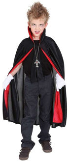 Halloween Zwarte dracula/vampieren cape voor kinderen 152/164 (10-12 jaar) - Carnavalskostuums Multikleur