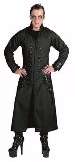 Halloween - Zwarte gothic/vampier jas verkleedkleding voor heren 48-50 (S/M)