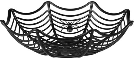 Halloweenmandje Spinnenweb (27 cm) Zwart