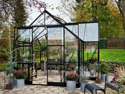 Halls Garden Room 12,9 - Tuinkas - Zwart - Veiligheidsglas