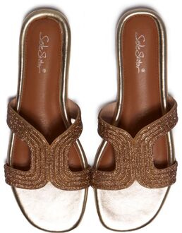 Hally Slide Sandalen Metallic