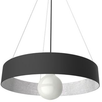 Halo Hanglamp, 1x E27, Metaal, Zwart Mat/gouden Zilveren, D.40cm